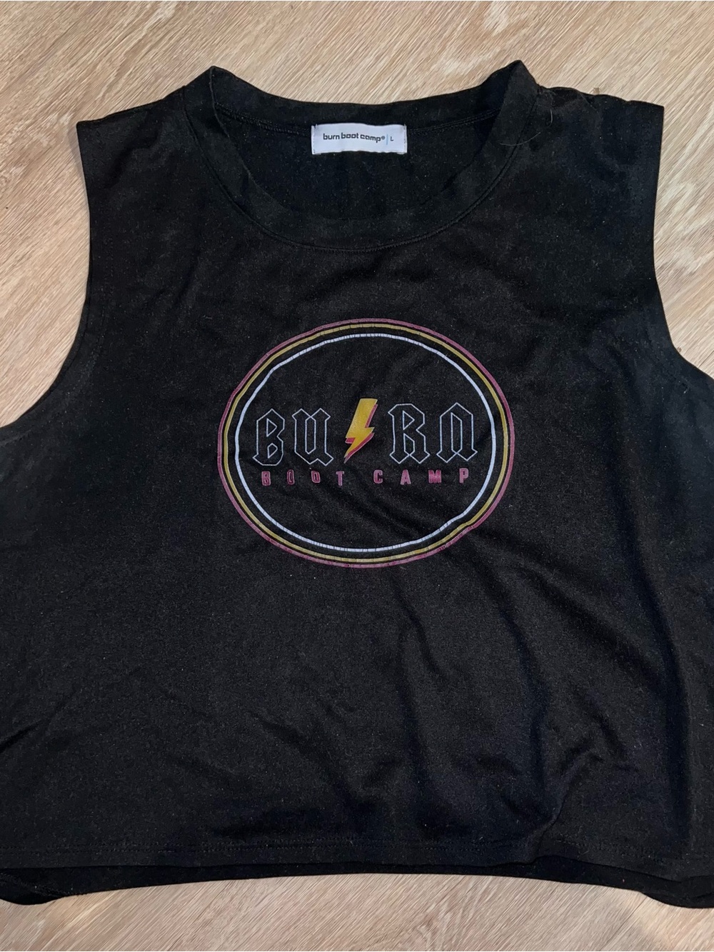 burn boot camp Black Logo Muscle Tank